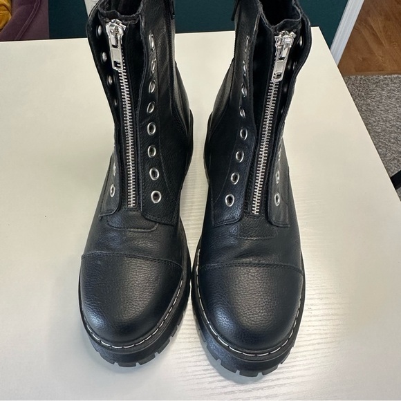 Boundaries Black Biker Boots Size 9 - Picture 1 of 5